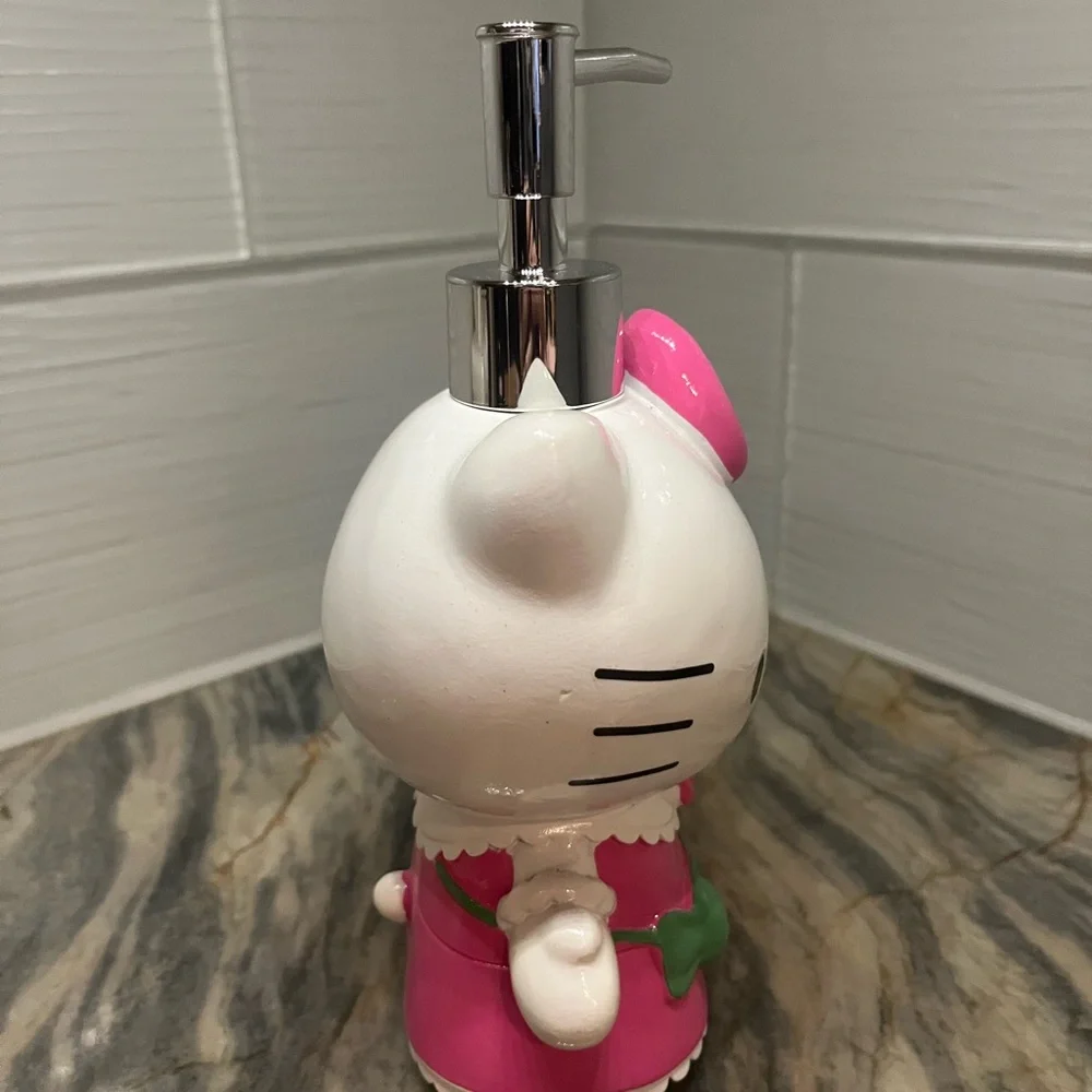 Hello Kitty Soap Dispenser Lotion Pump Pink Dress w/ Candy Purse Sanrio NEW